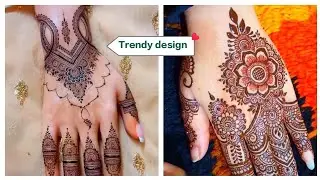 🌸 Trendy Floral & Jewellery Style Mehndi Design 🌸