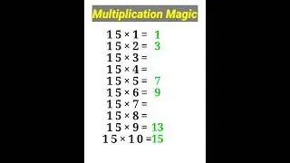 Multiplication trick | Multiplication table of 15 | | shorts |trending