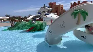 Parco acquatico dell'Hotel Emerald Lagoon.  Egitto, Marsa Alam 2022.