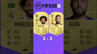 MARCELO VS JORDI ALBA FIFA COMPARISON 🇧🇷🇪🇸 #football #fifa #fifa23 #shorts