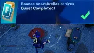 Bounce on umbrellas or tires Fortnite