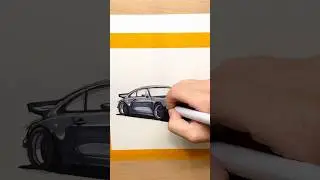 911 Turbo timelapse #carart #automobile #copicmarker #copic #art #drawing #porsche