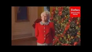 CHRISTMAS FLASHBACK: First Lady Barbara Bush Unveils White House Decorations