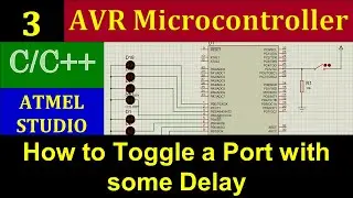 Toggle Port with some delay | AVR Microcontroller Programming
