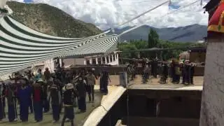 Tibetan monastery floor making