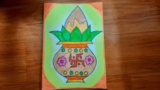 Navratri Card Making / Navratri Drawing Easy/ Navratri Greeting Card Idea / Handmade Navratri Card