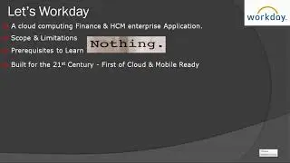 Workday Cloud HCM Online Training Demo Session 1 - MiNdLiNkS +918977924241