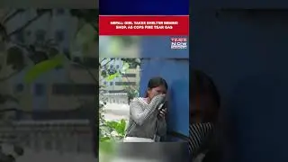 Nepal Protest: A Girl Takes Shelter Behind Shop, As Police Use Tear Gas Shells | Watch #shorts