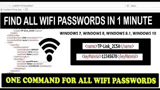 ONE COMMAND TO SHOW WIFI HISTORY. Show all previously saved wireless details in your  windows 10 PC