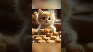 Bread cat #cartoon #kitten #cat #gatito #animation #3d #funny #cute #aiart
