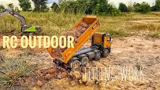 RC Outdoor Filling Work with ASMR | RC Truck Lab