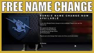 How To Change Your Destiny 2 Display Name For Free - Change Your Bungie.net ID - ONE TIME CHANGE