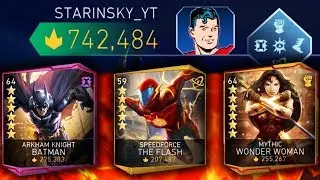 Injustice 2 Mobile. My Strongest Team is SO GOOD! Epic Arena Wins with My Best Team.