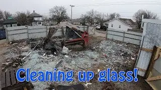 Cleaning Up Broken Glass With The Takeuchi TL250