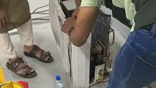 Split air conditioner service valve replace