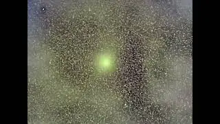 A zoom to the core of Andromeda galaxy (relatively low exposure, so spirals are barely visible)