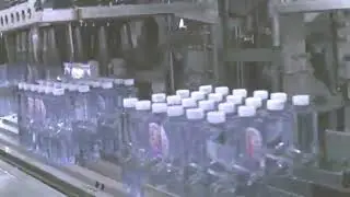 Rotary type mineral water bottles case packaging line