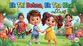 Ek Thi Behna Ek Tha Bhai | Funny Kids Cartoon Story | Urdu Nursery Rhyme