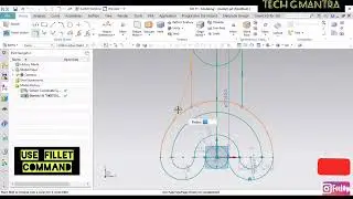 Tutorial for beginners|2d exercise| Ep-2| SIEMENSNX |line |mirror |circle |extend |trim