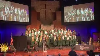 Graduation Caps thrown in Air - The Woodlands Christian Academy Class of 2022