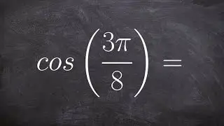 Using the half angle of cosine to evaluate cos