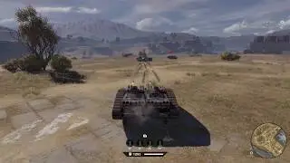 Crossout - Tilting Goliath tracks to eliminate missile arc.