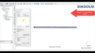 Altair SimSolid VS13 Simply supported beam with mid span load