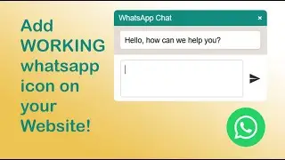How to add floating whatsapp icon on html website|| floating-wpp.js
