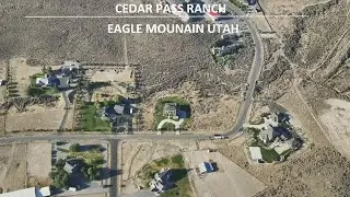 Flying Above Cedar Pass Ranch Subdivision at Eagle Mountain Utah