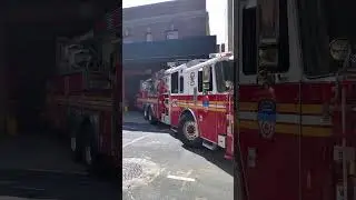 FDNY 'WOODSIDE WARRIORS' FAST PARKING Awesome Ladder 163 Queens NYC #fdny #shorts #firetruck #nyc