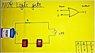 How to make 'NOR' Logic gate at home.| Very simple way to make 'NOR' gate.
