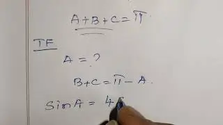If sinA=4sin(B+C)-1 and A+B+C=π thenA=