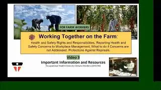 Working Together on the Farm: Health & Safety Rights and Responsibilities