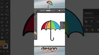 umbrella logo design tutorial shorts | adobe illustrator tutorial | designbazzar