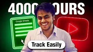 YouTube 4000 Hours Tracker using Google Sheets [YouTube Maths & Analytics #1]