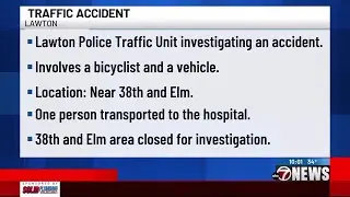 Person injured in Lawton traffic accident involving bicyclist, vehicle