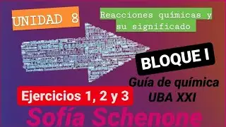 EJERCICIOS 1,2 y 3 REACCIONES QUÍMICAS || unidad 8 || guía resuelta de química | UBA XXI