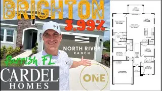 BRIGHTON MODEL corner lot by CARDEL HOMES 3.99%/4.99%/5.99% . North River Ranch Parrish FL tour