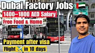 Dubai Jobs for Indians 🇦🇪 | Salary 1400&ndash;1800 AED 💰 | Free Food & Home | Flight in 10 Days ✈️