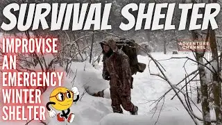 SURVIVAL SHELTER  || how to make a simple and quick shelter between two trees