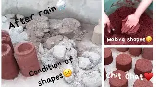 Vlog:After Rain 🌧A visit to workplace&hearts;️Condition of shapes😁Chit chat+making Shapes😌 #asmr #viral