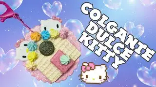 Colgante Hello Kitty Dulce hecho a mano con Pasta Flexible o Porcelana Fría. 