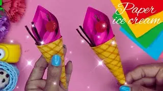 Diy paper ice - cream | How to make paper ice cream cone | DIY ice cream