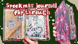Festive junk journal flip through: My (slightly) spooky Christmas journal! ❅