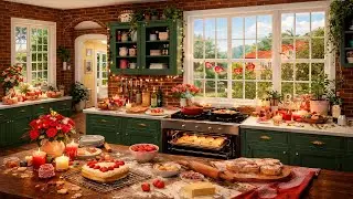 Valentine&rsquo;s Day Baking Ambience ❤️🍰 Cozy Kitchen & Birds Singing | ASMR