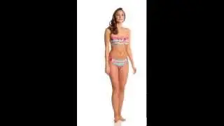Nanette Lepore Flora Fiesta Longline Coquette Bikini Top | SwimOutlet.com