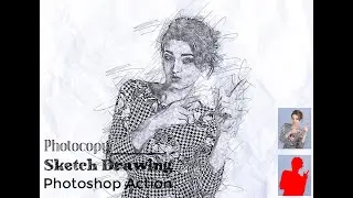 Photocopy Sketch Drawing Photoshop Action