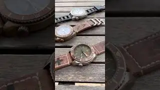 Reloj de campo personalizado y artesanal: p&aacute;tina vintage, SuperLumiNova y correas de cuero