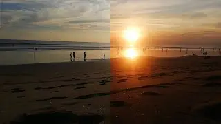 Sunset Timelapse - Legian Beach, Bali Indonesia (Free Video Footage)