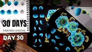 Final Day! 🌸 Paint With Me Flowers | Acrylic Painting | Day 30 Lesson